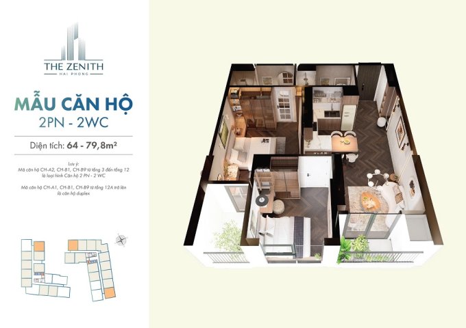 SIÊU HOT – BÁN CĂN HỘ THE ZENITH ĐỒNG HÒA – TRUNG TÂM KIẾN AN