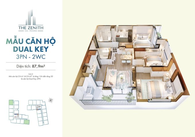 SIÊU HOT – BÁN CĂN HỘ THE ZENITH ĐỒNG HÒA – TRUNG TÂM KIẾN AN