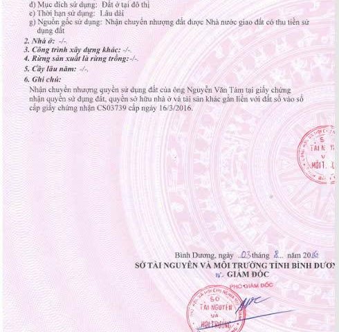 Chính chủ bán đất nền dự án khu dân cư cán bộ huyện đội – Phường Uyên Hưng, TP Tân Uyên, Bình Dương