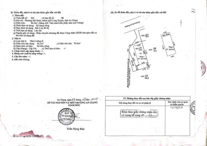BÁN NHÀ GỐC 2 MẶT TIỀN – ĐƯỜNG LÊ VĂN NHUNG – PHƯỜNG MỸ BÌNH – TP. LONG XUYÊN – AN GIANG