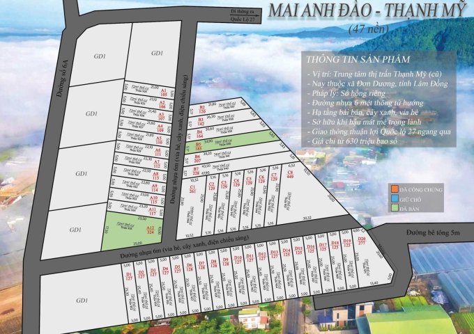 CƠ HỘI HIẾM VÙNG VEN ĐÀ LẠT – 47 NỀN SỔ RIÊNG, GIÁ CHỈ TỪ 630 TRIỆU