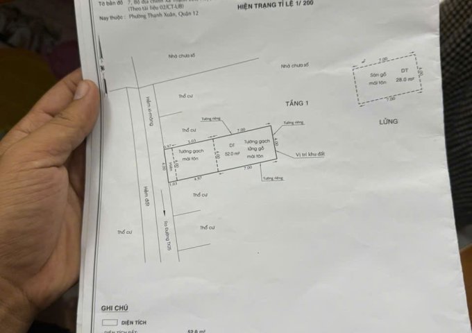 BÁN NHÀ QUẬN 12 GIÁ TỐT – CHỈ 1 TỶ 550 TRIỆU, VÀO Ở NGAY