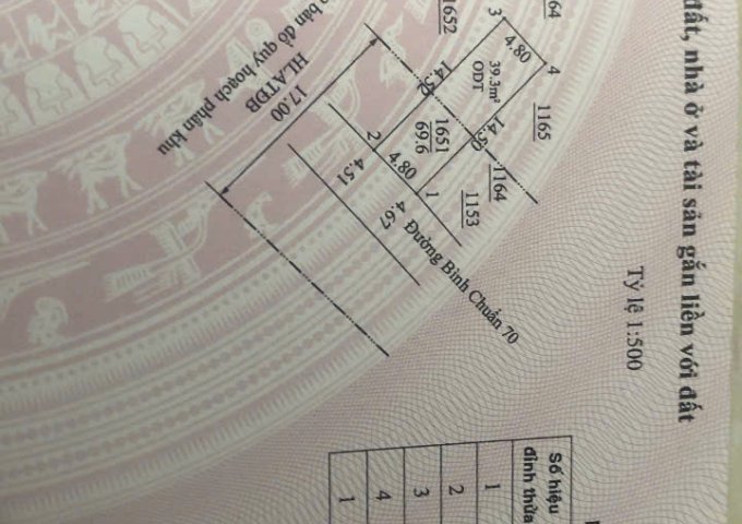 Bán đất sổ riêng mặt tiền đường Bình Chuẩn – vị trí kinh doanh tốt.